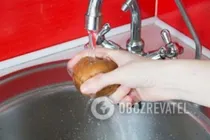 Картопля з салом у фользі - Крок 1 Картопля з салом у фользі - Крок 1