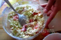 Салат из пекинской капусты с сыром - Шаг 7 Салат из пекинской капусты с сыром - Шаг 7