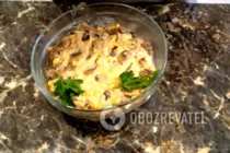 Салат с грибами и сыром - Шаг 8 Салат с грибами и сыром - Шаг 8
