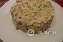 Салат с сыром и ветчиной - Шаг 9 Салат с сыром и ветчиной - Шаг 9