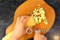 Салат з ананасами і філе - Крок 3 Салат з ананасами і філе - Крок 3