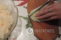 Салат с креветками и ананасом - Шаг 4 Салат с креветками и ананасом - Шаг 4