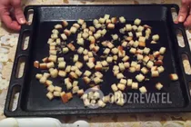 Салат с сухариками и ветчиной - Шаг 3 Салат с сухариками и ветчиной - Шаг 3