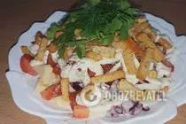 Салат с сухариками - Шаг 7 Салат с сухариками - Шаг 7