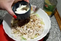 Салат з пекінською капустою і ананасами - Крок 8 Салат з пекінською капустою і ананасами - Крок 8