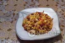 Салат с сухариками и ветчиной - Шаг 7 Салат с сухариками и ветчиной - Шаг 7