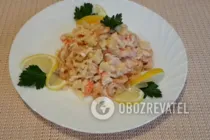 Салат с ананасами и креветками - Шаг 8 Салат с ананасами и креветками - Шаг 8