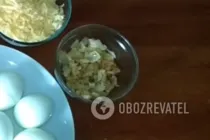 Салат с грибами и курицей - Шаг 2 Салат с грибами и курицей - Шаг 2