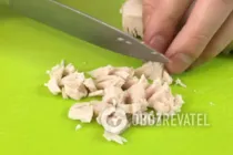 Салат с маринованными грибами - Шаг 3 Салат с маринованными грибами - Шаг 3