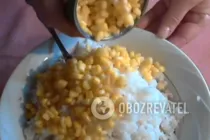 Салат з кукурудзи і кальмарів - Крок 5 Салат з кукурудзи і кальмарів - Крок 5