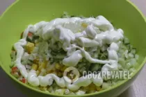 Салат с кукурузой - Шаг 6 Салат с кукурузой - Шаг 6