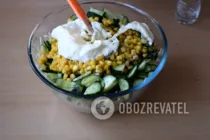 Салат з кукурудзою і капустою - Крок 7 Салат з кукурудзою і капустою - Крок 7