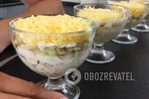 Салат с маринованными грибами - Шаг 8 Салат с маринованными грибами - Шаг 8