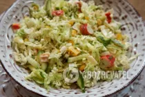 Салат с кукурузой и пекинской капустой - Шаг 9 Салат с кукурузой и пекинской капустой - Шаг 9