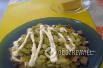 Салат с грибами и языком - Шаг 4 Салат с грибами и языком - Шаг 4