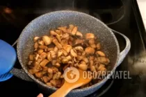 Салат с омлетом и грибами - Шаг 3 Салат с омлетом и грибами - Шаг 3