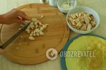 Салат з куркою і омлетом - Крок 3 Салат з куркою і омлетом - Крок 3