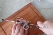 Салат с омлетом и ветчиной - Шаг 4 Салат с омлетом и ветчиной - Шаг 4