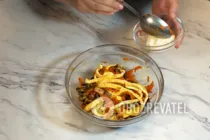 Салат с омлетом и грибами - Шаг 7 Салат с омлетом и грибами - Шаг 7