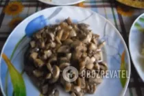 Постный салат с грибами - Шаг 2 Постный салат с грибами - Шаг 2