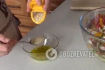 Пісний салат з кальмарами - Крок 10 Пісний салат з кальмарами - Крок 10