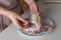 Пісний салат з кальмарами - Крок 3 Пісний салат з кальмарами - Крок 3