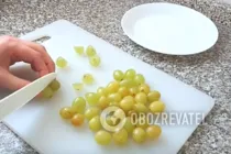 Салат с виноградом - Шаг 4 Салат с виноградом - Шаг 4