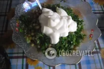 Постный салат с грибами - Шаг 6 Постный салат с грибами - Шаг 6