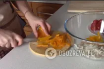 Пісний салат з кальмарами - Крок 6 Пісний салат з кальмарами - Крок 6