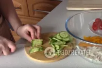 Пісний салат з кальмарами - Крок 7 Пісний салат з кальмарами - Крок 7