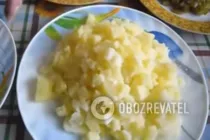 Постный салат с грибами - Шаг 1 Постный салат с грибами - Шаг 1