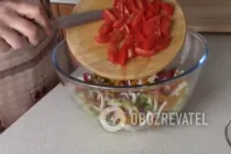 Пісний салат з кальмарами - Крок 8 Пісний салат з кальмарами - Крок 8