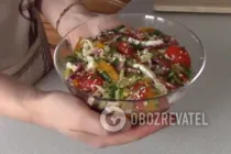 Пісний салат з кальмарами - Крок 11 Пісний салат з кальмарами - Крок 11