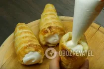 Трубочки с белковым кремом - Шаг 10 Трубочки с белковым кремом - Шаг 10