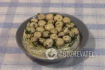 Салат "Грибная поляна" с сыром - Шаг 8 Салат "Грибная поляна" с сыром - Шаг 8