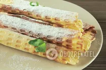 Вафельные трубочки на молоке - Шаг 7 Вафельные трубочки на молоке - Шаг 7