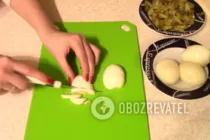 Салат с куриной печенью и грибами - Шаг 6 Салат с куриной печенью и грибами - Шаг 6