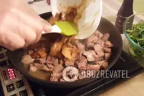 Салат с печенью и рукколой - Шаг 4 Салат с печенью и рукколой - Шаг 4