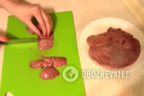 Салат с куриной печенью и грибами - Шаг 4 Салат с куриной печенью и грибами - Шаг 4
