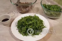 Салат с печенью и рукколой - Шаг 5 Салат с печенью и рукколой - Шаг 5
