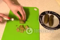 Салат с куриной печенью и грибами - Шаг 5 Салат с куриной печенью и грибами - Шаг 5