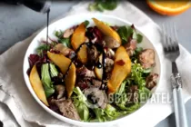 Салат с куриной печенью и грушей - Шаг 6 Салат с куриной печенью и грушей - Шаг 6