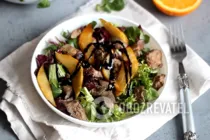 Салат с куриной печенью и грушей - Шаг 7 Салат с куриной печенью и грушей - Шаг 7