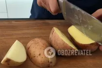 Картофель по-селянски в духовке - Шаг 2 Картофель по-селянски в духовке - Шаг 2