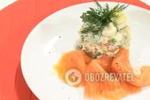 Оливье с лососем - Шаг 7 Оливье с лососем - Шаг 7