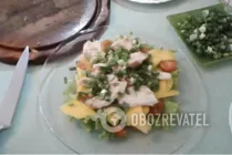 Салат с манго и куриной грудкой - Крок 9 Салат с манго и куриной грудкой - Крок 9
