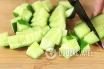 Греческий салат с красным луком - Шаг 1 Греческий салат с красным луком - Шаг 1