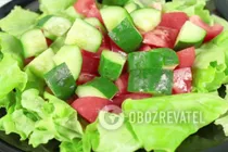 Греческий салат с красным луком - Шаг 8 Греческий салат с красным луком - Шаг 8