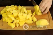 Тушкована картопля з грибами і м'ясом - Крок 3 Тушкована картопля з грибами і м'ясом - Крок 3