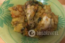 Тушеная картошка с курицей в мультиварке - Шаг 7 Тушеная картошка с курицей в мультиварке - Шаг 7